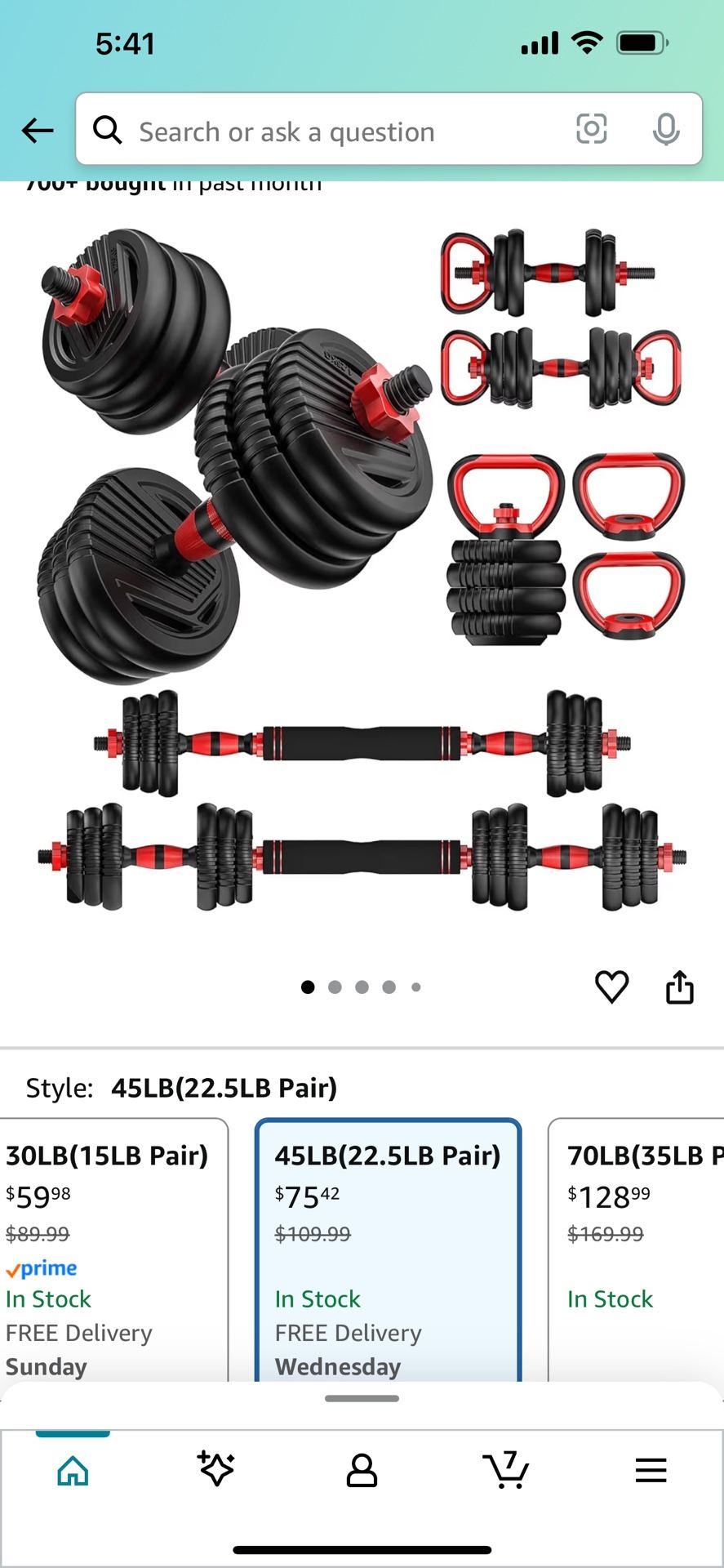 Adjustable Dumbbells, 10/25/35/55/70/90lb