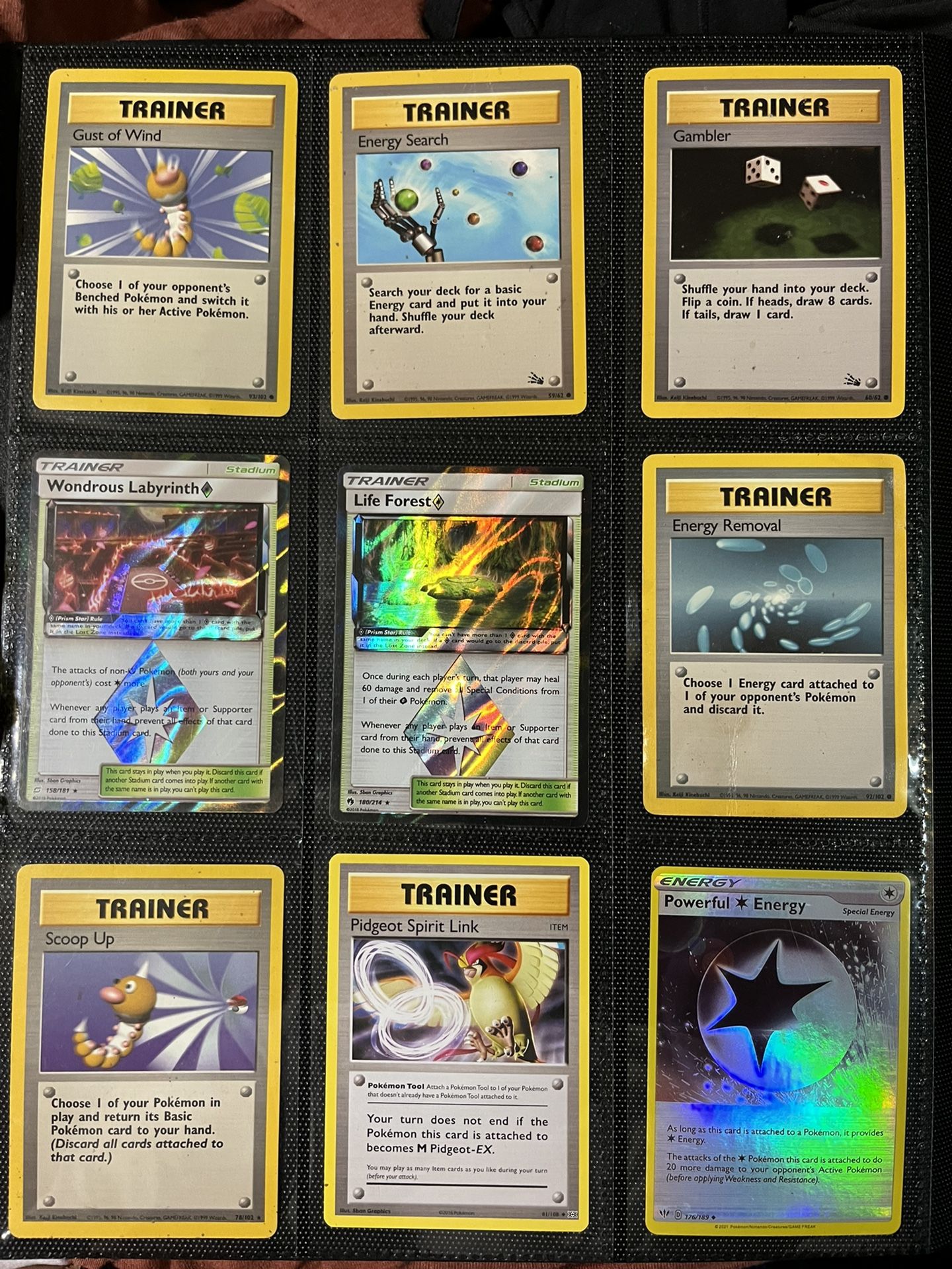 Pokémon Trainer Cards
