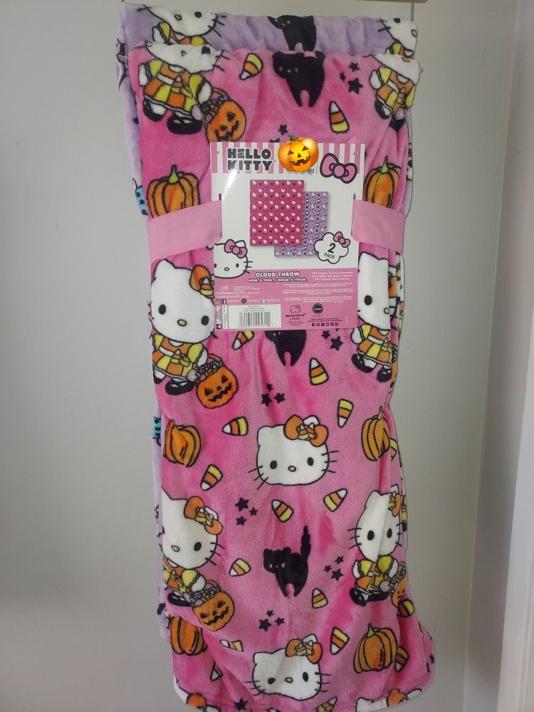 Double Pack Hello Kitty Halloween Blankets