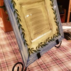 Platter On Metal Easel..