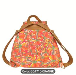 Women'S Fashionable Floral Large-capacity Adjustable Backpack