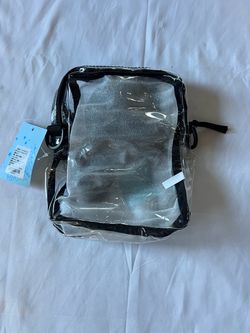 Clear PVC Mini Backpack with Black Trim