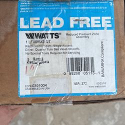 Reduce Pressure Zone Assembly