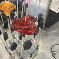 Solar Powered Outdoor Yard Garden Home Decor Colorful Rose Stake $15 Each 