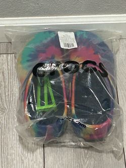 Crocs Bistro Graphic Work Clog Tie Dye Navy Blue Men 8 Women 10 Work Slip Resistant NEW