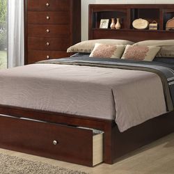 Queen, Cal King And E King Bed Frame W/Drawer