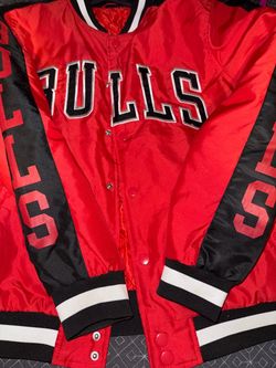 Chicago Bulls Satin Snap-Up Bomber Jacket