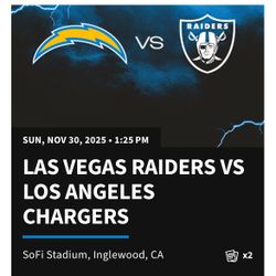 Chargers Vs Raiders NFL tickets 