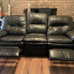 Brown Manual Reclining Couch