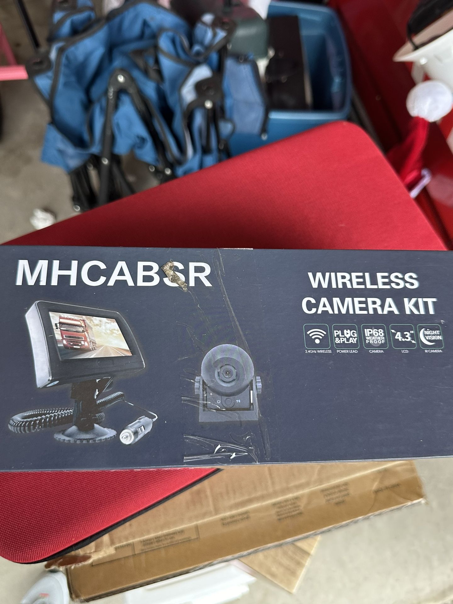 Magnetic Wireless Trailer Backup Camera System, 4.3inch TFT LCD Monitor & IP68 Waterproof Rechargeable Rear View Camera, Easy to use for Trucks/Camper