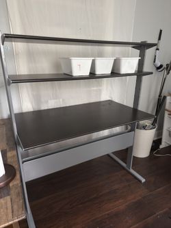 IKEA Fredrik 3 Tier Standing Desk Workstation 