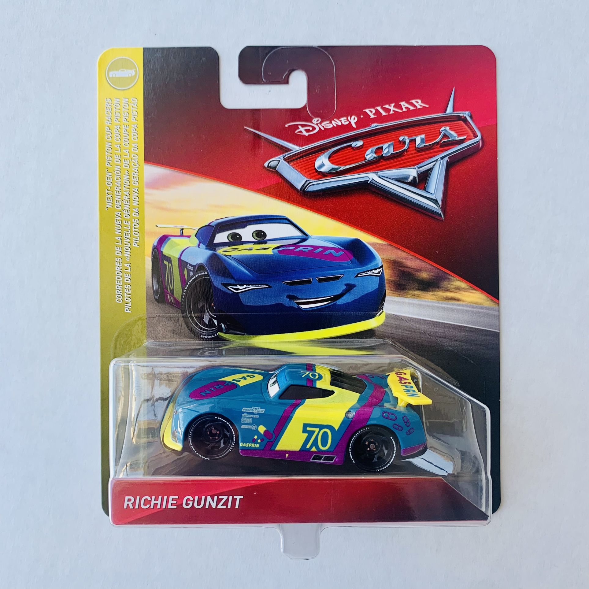 Disney Pixar Cars New RICHIE GUNZIT #70 Released 2018 Metal Cars3
