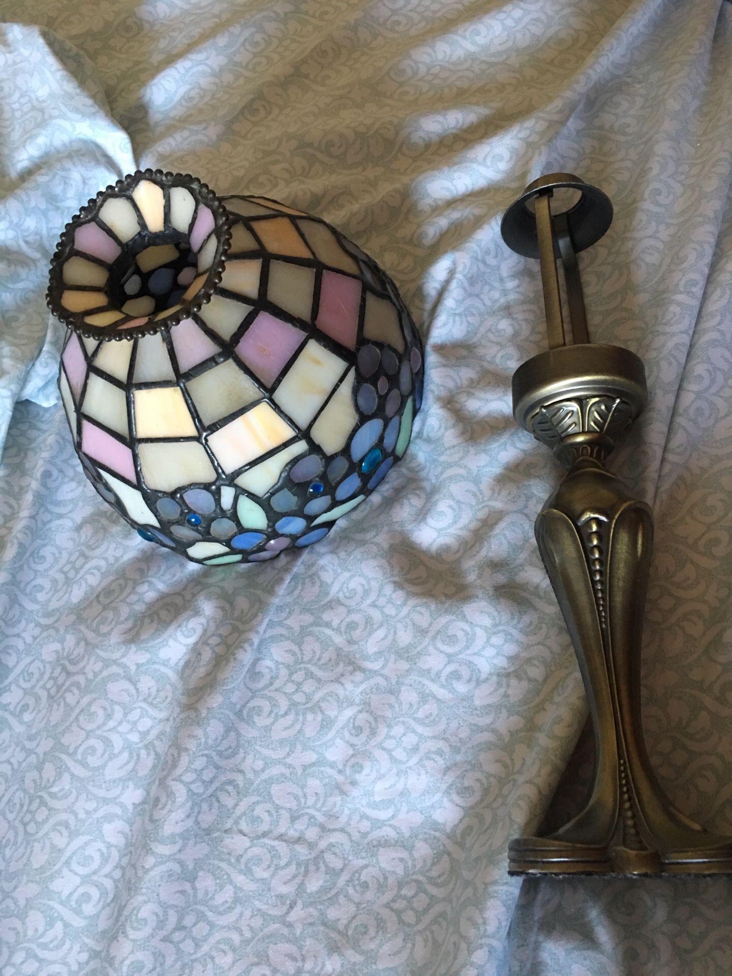 Stain glass Tiffany Partylite tea light candle holder