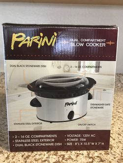 Dual compartment slow cooker brand new