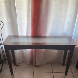 Glass Wood Table