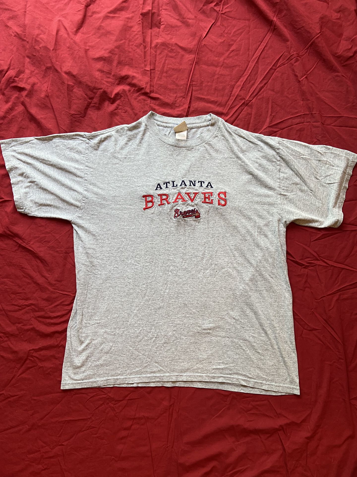 Men's Atlanta Braves Vintage T-Shirt Lee Sport Size XL Gray