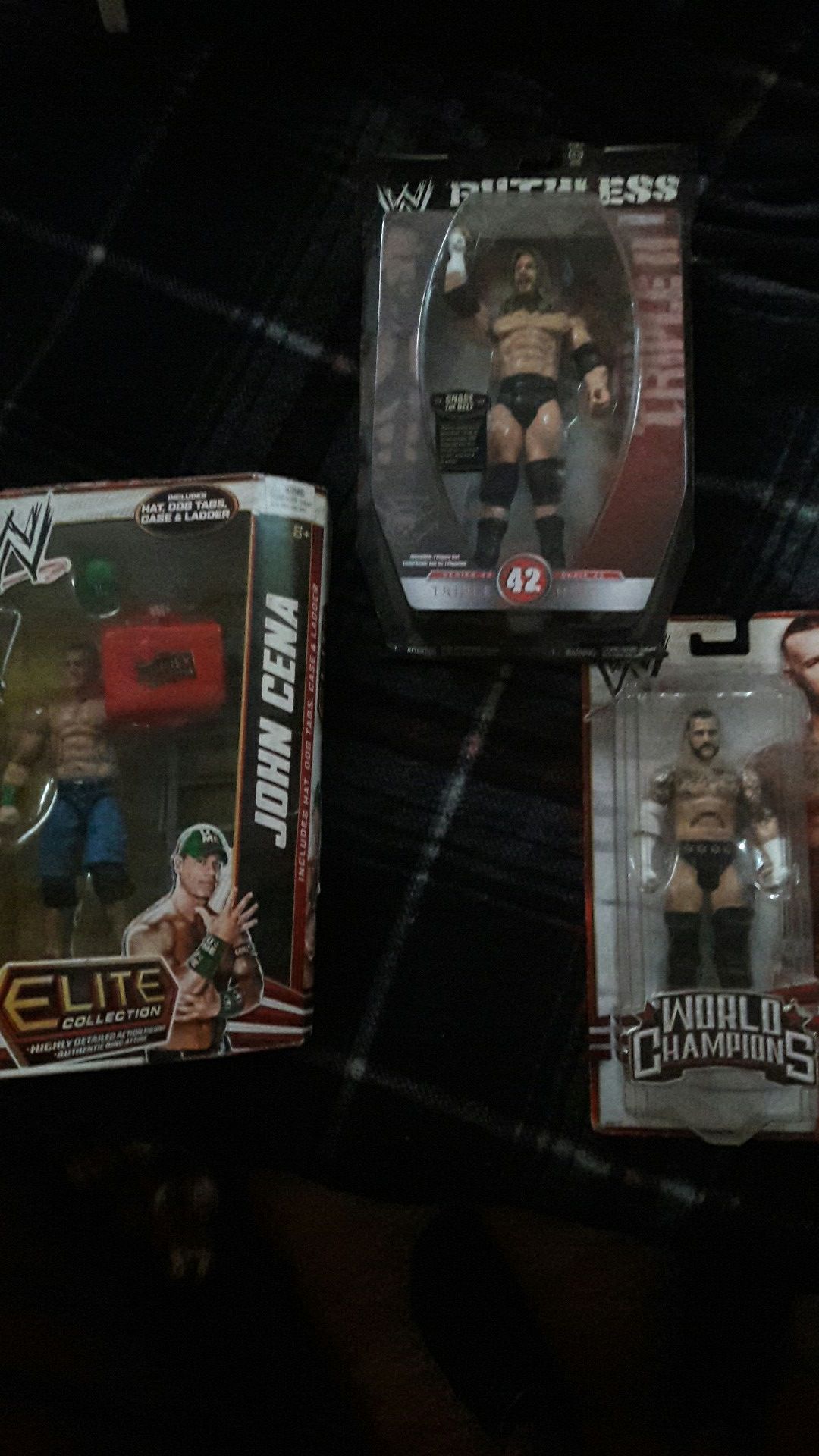 WWE 3 action figure collectables!!!