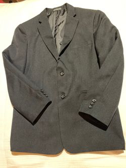 Boys Youth Suit Jacket/ Blazer 16 Husky Black