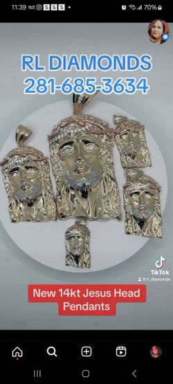 14kt Jesus Pendant