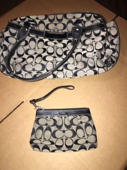 Coach purse and wristlet