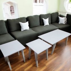 New 3 Piece White Solid Wood Coffee Table Set