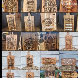 Engraved cutting borads