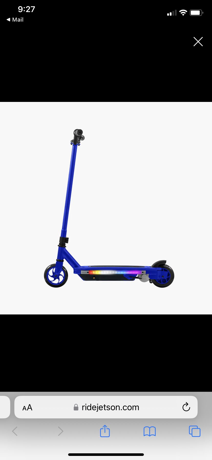 New Jetson Electric Scooter Blue Echo