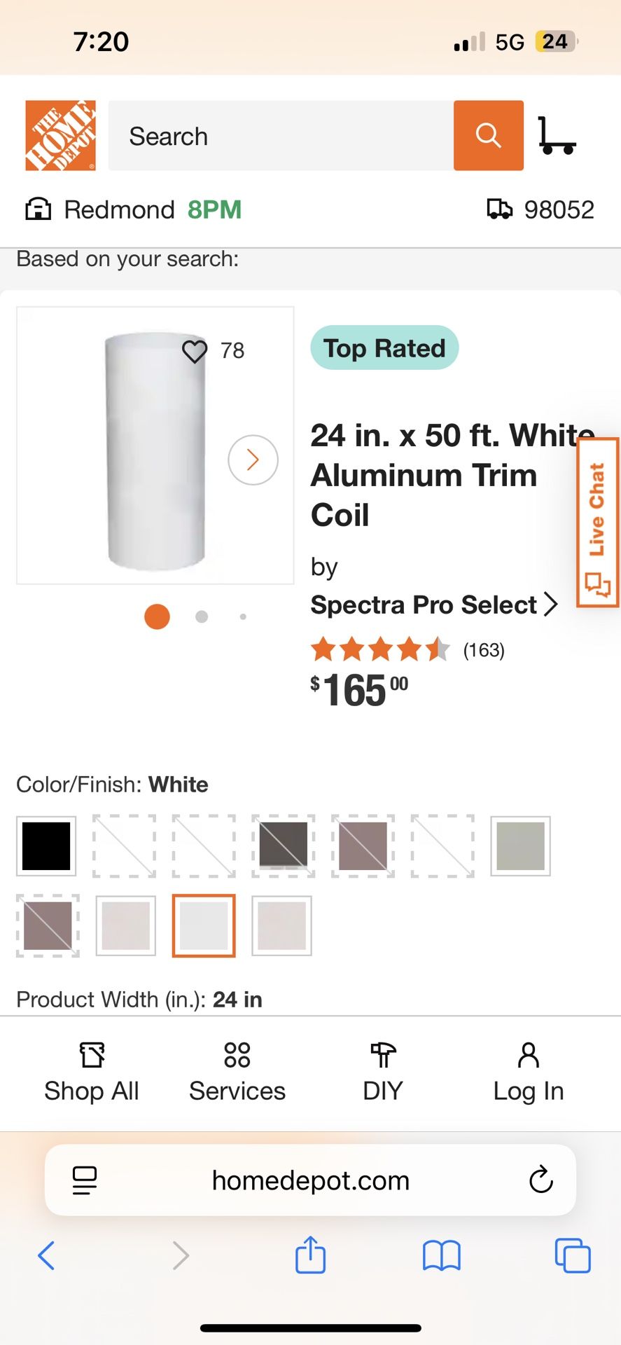 Aluminum White Trim Coil