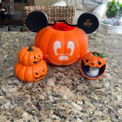 Lot Of 3 Halloween Pumpkin Decorations 