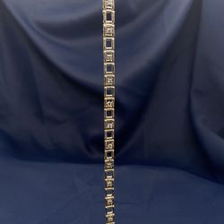14K Square Diamond Bracelet
