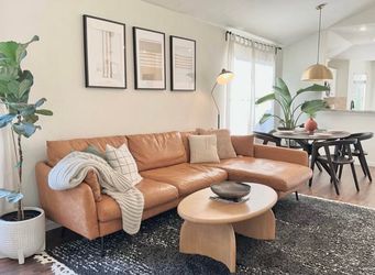 Vegan leather sectional couch