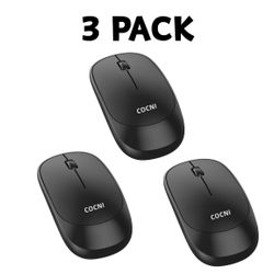 COCNI Slim Silent Wireless Mouse, 2.4GHz 3 DPI sleep mode Optical USB 4W350 B01