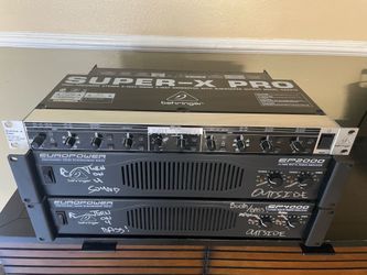 Behringer Super-X Pro CX2310, Europower EP2000, and Europower EP4000 Audio Equipment