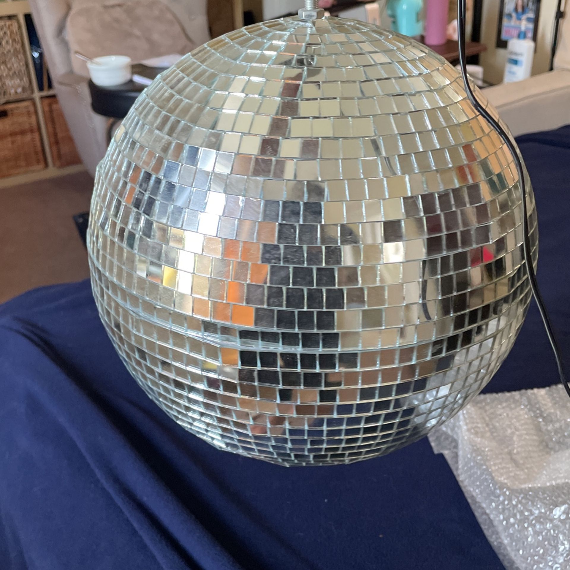 Vintage Disco Ball Spins When Plugged In