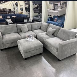 Brand New Sectional With Ottoman Included $549