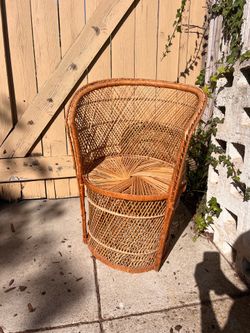 Indoor boho rattan chair