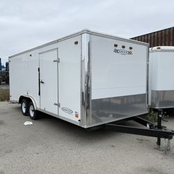2023 Carson Trailer White Racer Cargo 8.5’ X 20’ D/A 7K GVWR 
