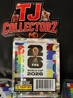 Messi Cr7 Lamine Yamal Panini FIFA World Cup 2026 Sticker Packs 10 lot