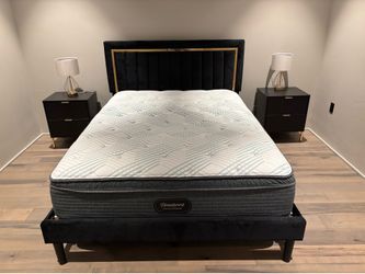 Queen Beautyrest Bed & Bedframe