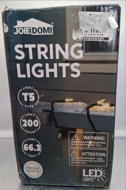 JOIEDOMI 200 LED String Lights – Warm White – 66 ft