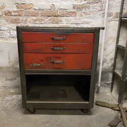 A Nice Looking Tool Cabinet On Wheels Works Fine