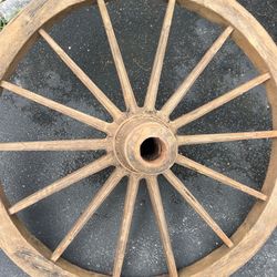 Antique Oriental Ox Cart Wheel