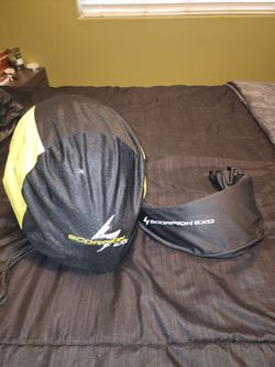 Scorpion exo motorcycle helmet & extra visor