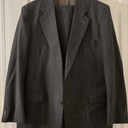 Stanley Blacker Men's Suit Black  Size 46L/40W 
