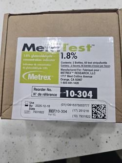 METREX. METRITEST. 1.8% 2 BOTTLES