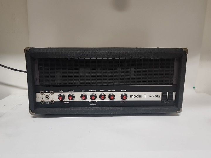 Vintage 1970's Sunn Model T Guitar Tube Amplifier Head ~ WORKING / READ