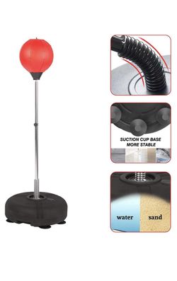 Sport Speed Boxing Ball Boxing Set with Boxing Gloves and Pumps, Adult Teens Adjustable Height, Stress Relief and Fitness