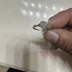 1/10 Ct Diamond Pear Promise Ring