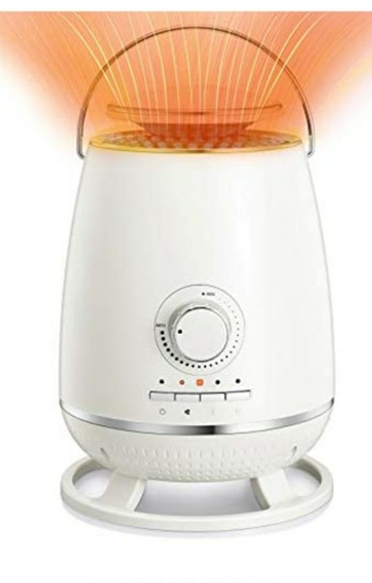 New Electric Small Space Heater Portable Heater Fans with Adjustable Thermostat and Overheat Protection ETL Listed Small Ceramic Heaters for Ho