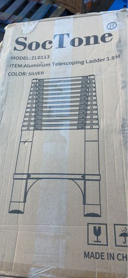 SocTone aluminum telescoping ladder